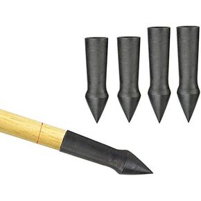 AMEYXGS 12/24 Pack Archery Metal Traditional Hunting Broadheads 65 Grain 100 Grain Glue on Arrowheads Archery Field Points Tips for OD 7mm Wooden Bamboo Arrows