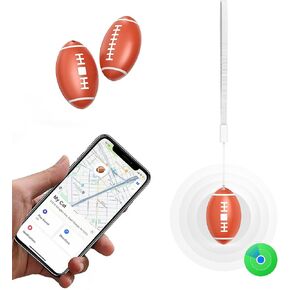 Smart tag - Bluetooth Tracker for Apple Find My (iOS Only), Rechargeable, Lightweight Key Finder and Item Locator for Luggage, Backpack, Suitcases - Replaceable Battery, Rugby Shape
