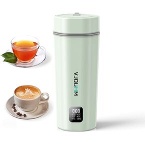 Multi-Use electric kettles for boiling water for Tea, Coffee- VJQUMM Fast Water Boiling,with temperature control,small heater Durable&Easy to Use-Perfect for,Travel,Camping,Home,Office (Light green)
