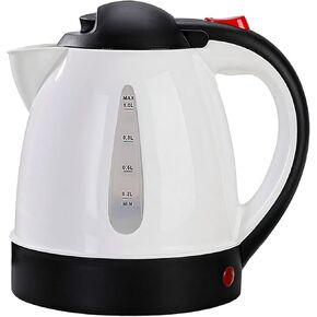 Portable 12V Car Electric Kettle, 1000ml Capacity, Fast Heating Heated Water Coffee Kettle with Handle, Spill-Proof Tea Kettle with Cigarette Lighter Plug for Sedan, SUV, Truck