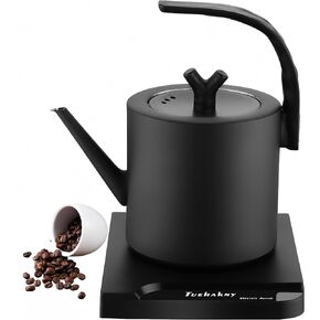 1.0 L Gooseneck Electric Kettle, 304 Stainless Steel Electric Kettle, Tea Maker, 2 Hour Thermal Insulation, 800W Ultra High Speed Boiling Kettle, Matte Black
