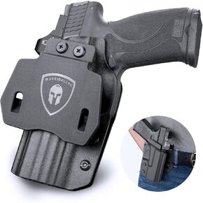 WARRIORLAND M&P M2.0 Holster OWB Kydex Made Fit: S&W M&P M2.0 9mm / .40 3.6" / 4" / 4.25" Pistol, Outside Waistband 1.75 Inch Paddle Holster, 'Posi-Click' Audible Retention Lock, Optic Ready, Right