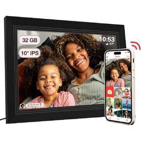 FRAMEO Digital Picture Frame- 10.1inch Digital Photo Frame with 1080 IPS Touch Screen HD Disply,Built-in 32GB Storage,Wall-Mounted,Digital Frame Share Photos and Videos via Free App