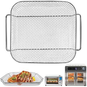 GCQ Air Fryer Tray for Emeril Lagasse 26 QT Extra Large Air Fryer, 12.5''×11.3'' Stainless Steel Air Fryer Accessories Grill Pan Grill Plate Crisper Plate Replacement Parts Rack