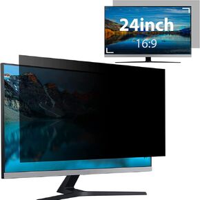 24Inch Computer Screen Filter, 24 Inches for 16:9 Widescreen Computer Monitor, Removable Anti Blue Light Protector, Anti Scratch Screen Protective Film