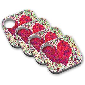 MightySkins Protective Vinyl Skin Decal (4 Pack) Compatible with Tile Key Finder Phone Finder wrap Cover Sticker Skins Stained Heart