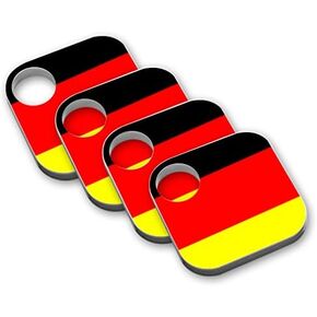 MightySkins Protective Vinyl Skin Decal (4 Pack) Compatible with Tile Key Finder Phone Finder wrap Cover Sticker Skins German Flag