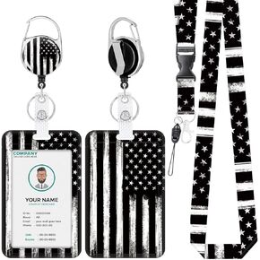 Spring Lanyards for Id Badges, Cute Badge Holder with Retractable Reel Clip, Bicycle and Rose Work Name Tag Breakaway Lanyard Vertical ID Card Protector Case for Women Nurse Doctor Teacher Student
