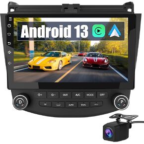 Android 13 Car Radio Stereo for Honda Accord 2003 2004 2005 2006 2007,Built-in Carplay/Android Auto 10 inch Head Unit 2G RAM 32G ROM with WiFi GPS Navigation DSP Bluetooth with Backup Camera