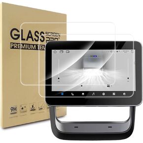 WD&CD 2PCS Screen Protector Tesla Model 3 2024 2025 8" Rear Touchscreen, Tempered Glass Rear Screen Protector [Anti Fingerprint & Anti Glare] [9H Hardness]