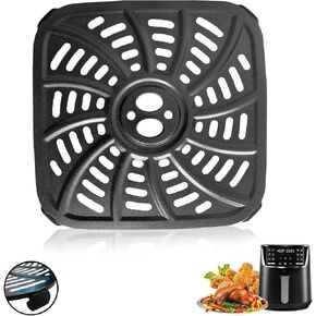 4QT Air Fryer Crisping Plate for Gourmia GAF414 Digital Air Fryers, Upgraded Nonstick Air Fryer Grill Pan Crisper Plate Tray Rack Insert Grate Grid Shelf for 4QT Gourmia Air Fryer