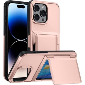for iPhone 13 Pro Max Wallet - Style Protective Case with Card Holder (Holds 5 Cards) - Dark