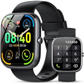 Watch Smart Watch for Men Women (الإجابة/إجراء المكالمات) ، ساعة ذكية HD 1.91 "مع مراقبة معدل ضربات القلب شاشة النوم ، IP68 مقاومة للماء ، 115+ من أجهزة التتبع الرياضية مع عداد الخطى ، ساعة اللياقة البدنية لنظام Android/iOS