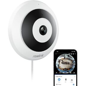 REOLINK Indoor Wireless Security Camera, 2K+ 6MP 360° Panorama View, 2.4/5GHz IP WiFi Camera, Person Motion Detection, IR Night Vision, Ceiling/Wall/Desk Mount, Multiple Display Views