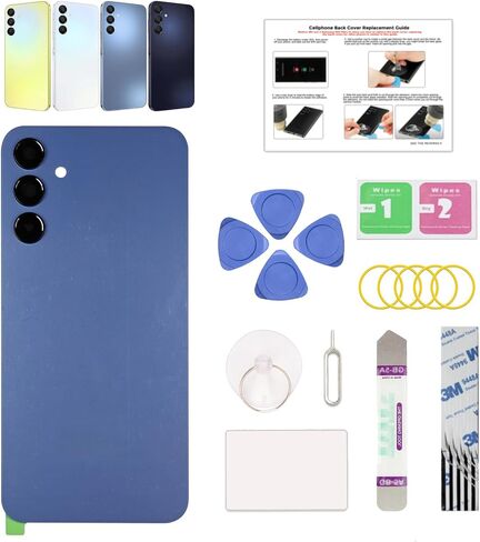 GREEN FUSION Compatible with Galaxy A15 5G Back Cover Replacement, A15 5G SM-A156U/U1/P/B/W Back Housing Door with Pre-Installed Camera Lens, Repair Tools & Instruction, Optimistic Blue in Saudi Arabia