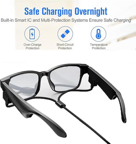 Compatible with SKCT Smart Glasses Charger, Magnetic USB Replacement Charging Compatible with SKCT BG-02 Smart Glasses in Saudi Arabia