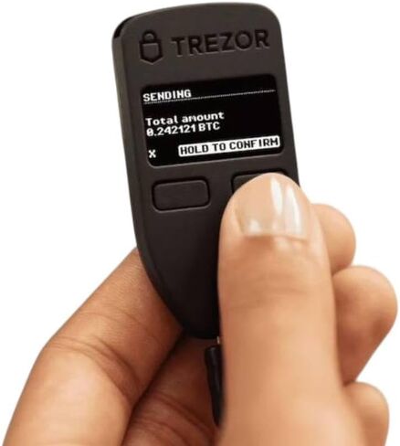 Trezor One Hardware Wallet - Secure Cryptocurrency Cold Storage for Bitcoin, Ethereum & 1000+ Coins | Offline Private Key Protection | USB Wallet with PIN & Recovery Seed in Saudi Arabia