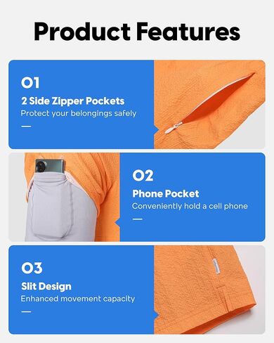 maamgic Men's Swim Trunks 5.5 inch Seersucker 2 in 1 Beach Shorts Quick Dry Bathing Suits with Compression Liner in Kuwait