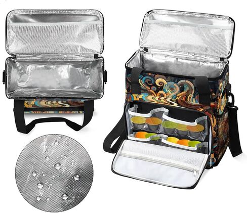 mandala flower beautiful Coffee Maker Carring Bag Travel Carrying Storage Tote Bag Compatible with Keurig K-Mini or K-Mini Plus Portable Single Serve Coffee Brewer Case with Pockets for K-cup Pods in Kuwait