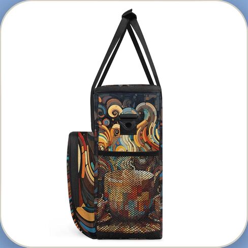 mandala flower beautiful Coffee Maker Carring Bag Travel Carrying Storage Tote Bag Compatible with Keurig K-Mini or K-Mini Plus Portable Single Serve Coffee Brewer Case with Pockets for K-cup Pods in Kuwait