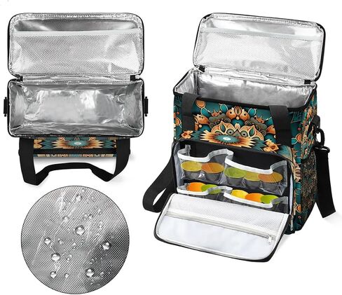 mandala flower beautiful Coffee Maker Carring Bag Travel Carrying Storage Tote Bag Compatible with Keurig K-Mini or K-Mini Plus Portable Single Serve Coffee Brewer Case with Pockets for K-cup Pods in Kuwait