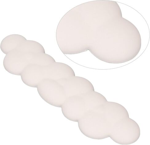 Keyboard Cloud Wrist Rest, Soft Shape PU Leather Memory Foam Cloud Wrist Rest Ergonomic Palm Rest for Keyboard, Ergonomic Wrist Pad for Gaming Typing Office (Milk White) in Saudi Arabia