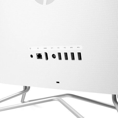 HP 2021 22 All in One Desktop, 22" FHD Display, Intel Celeron G5905T Processor, 16GB DDR4 Memory, 512GB PCIe NVMe M.2 SSD, Pop-up Webcam, DVD-RW, USB Wired Mouse & Keyboard, Windows 10 Home, White in Saudi Arabia