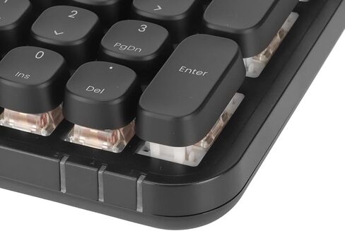 Red Switch Typewriter Mechanical Keyboard, 100 Keys RGB Backlight Retro Bluetooth Gaming Keyboard, Keyboard for for Android for iOS (Black) in Saudi Arabia