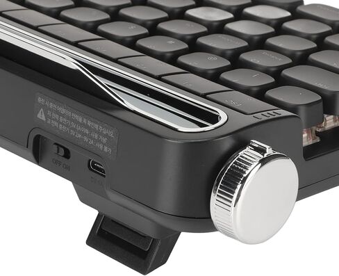 Red Switch Typewriter Mechanical Keyboard, 100 Keys RGB Backlight Retro Bluetooth Gaming Keyboard, Keyboard for for Android for iOS (Black) in Saudi Arabia