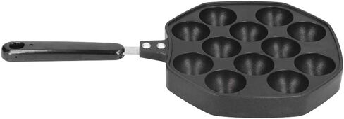 Agatige Takoyaki Maker ، 12 ثقوبًا غير محشوة بان فانكان ، ألومنيوم تاكوياكي عموم ، صينية خبز الطهي مع مقبض لصنع كرات فطيرة ، بوففيرت ، نفث ، تاكوياكي ، 13.4x7.1 × 1in in Kuwait