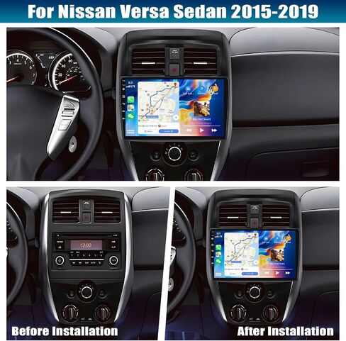 [2+ 64G] Sterroid 13 Car Stereo لـ Nissan Versa Sedan 2015-2019 مع Carplay و Android Auto ، 10.1 بوصة راديو شاشة تعمل باللمس مع رابط المرآة Bluetooth FM/RDS WiFi GPS+ كاميرا احتياطية in Saudi Arabia