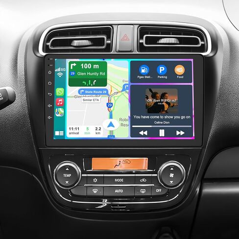 4G+64G Android 13 Car Stereo for Mitsubishi Mirage 2012-2023 مع Carplay Android Auto ، طقم Radio Screen Radio 9 " in Kuwait