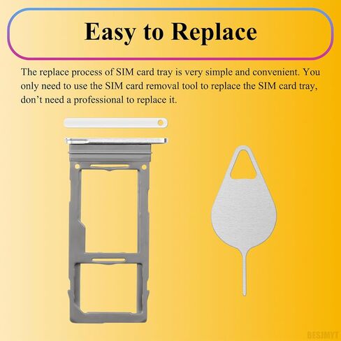 Sim Card Tray Replacement for Samsung Galaxy Note 20 Ultra 5G (Single SIM Version) - Mystic White Card Tray Slot Holder with Needle Ejector for SM-N985F N986 N986U in Saudi Arabia