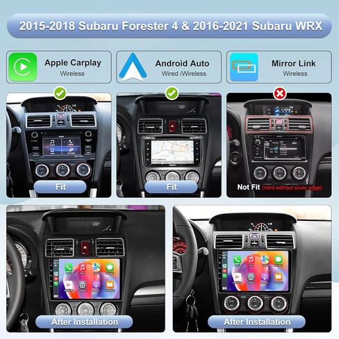 5GWIFI ترقية الراديو Stereo Stereo لـ Subaru Forester MK4 2013-2015/ Subaru Impreza 2012-2014/ Subaru XV Crosstrek 2012-2014 Wireless Carplay و Android Auto GPS-4GB+32GB in Kuwait