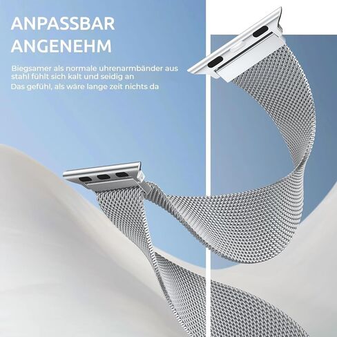 Stainless Steel Milanese Loop Compatible with Watch Band 46mm 42mm 44mm 45mm 49mm 38mm 40mm 41mm men and women, Mesh Magnetic Clasp Replacement for iWatch Bands Ultra Series 10 9 8 7 SE 6 5 4 3 2 1 in Saudi Arabia