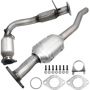 Exhaust Front&Rear Compatible with Chevrolet Equinox 2010 2011 2012 2013 2014 2.4L (Standard EPA Grade)