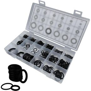 gunhunt 270 PCS Car Seal Ring Classification Kit, 18 Sizes of High Pressure and High Temperature Resistant Rubber O-Rings, Car Air Conditioner A/C Repair Gasket Seal Ring, Universal for Cars (Green)