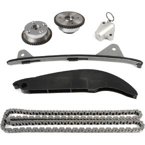 PANGOLIN 24321-2E000 Timing Chain Kit with 2PCS Intake & Exhaust VVT Gear Sprocket 243502E001+243702E000 for 2012-2013 kia Soul, for 2013 Elantra L4 Engine NU 2011-1.8L 2.0L Engine Aftermarket Parts