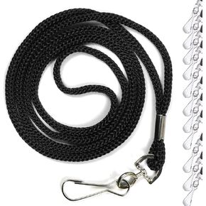 120 Pack Lanyards , Badge Lanyards 36" with Swivel Hook Office Lanyard Business Card Lanyards Key Lanyards Students Lanyards (Black)