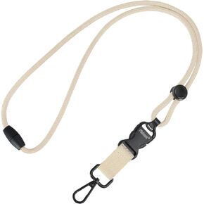 Breakaway Neck Lanyards for ID Badges, Adjustable Sturdy Round Cord Heavy Duty Key Lanyard with Detachable Buckle for Men Women Car Keys Card Holder (Black)