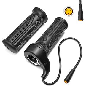 MUSELK Electric Bike 20X Full Half Twist Throttle Right Handle Throttle 3PIN Female Connector for BBS01 BBS02 BBSHD Mid Motor Electric Bicycle Accelerator