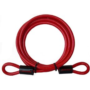 Winner International The Club UTL904 Woven Steel Security Cable Lock with Braided Core, Red
