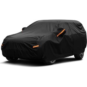 غطاء سيارة SUV من 7 طبقات مقاوم للماء في جميع الأحوال الجوية، غطاء سيارة عالي التحمل للسيارات مع سحاب غطاء خارجي كامل للحماية من الرياح والأشعة فوق البنفسجية في الهواء الطلق، غطاء سيارة عالمي كامل من 191 بوصة إلى 200 بوصة in Kuwait