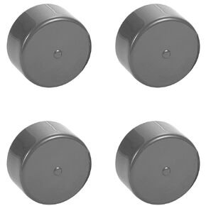 4 Pack 1.98-Inch Bearing Bars Covers Protector Rubber Caps Trailer Wheel Hub Dust Covers Replacement (Grey)