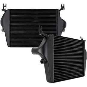 Mishimoto MMINT-F2D-03TBK Cast End Tank Replacement Intercooler Compatible with Ford 6.0L Powerstroke 2003-2007