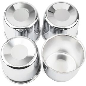 4pcs 4.25 inch Push Through Wheel Center Caps for 4.25" Center Bore Auto Trailer Wheel Rim, 4 Pack Chrome Silver Rim Hub Covers