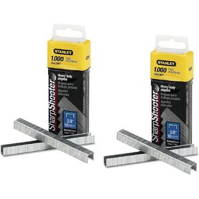 Stanley Sharpshooter Staples TRA706T 3/8 Inch Leg Length, 1000/Box, Pack of 2