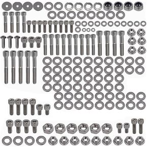 Bolt Kit Polished Stainless Steel Fastener Replacement for Yamaha Banshee YFZ350 667 Pcs