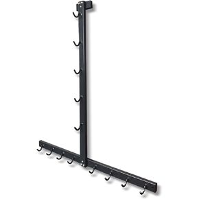 Gym Fitness LAT Pull Down Bar Storage Rack for Mag Grip, Heavy Duty A-Frame Stand for LAT Pulldown Attachments & LAT Bar