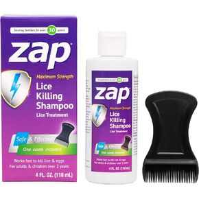 Lice Shampoo Extra Strength - Lice Kit Comb Included 4 FL OZ.